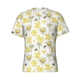 thumbnail image 4 of Vsdgher Sweet Honey Print Men's Dry Fit Mesh Athletic Shirts Moisture Wicking Tennis T-Shirt Tops, 4 of 9