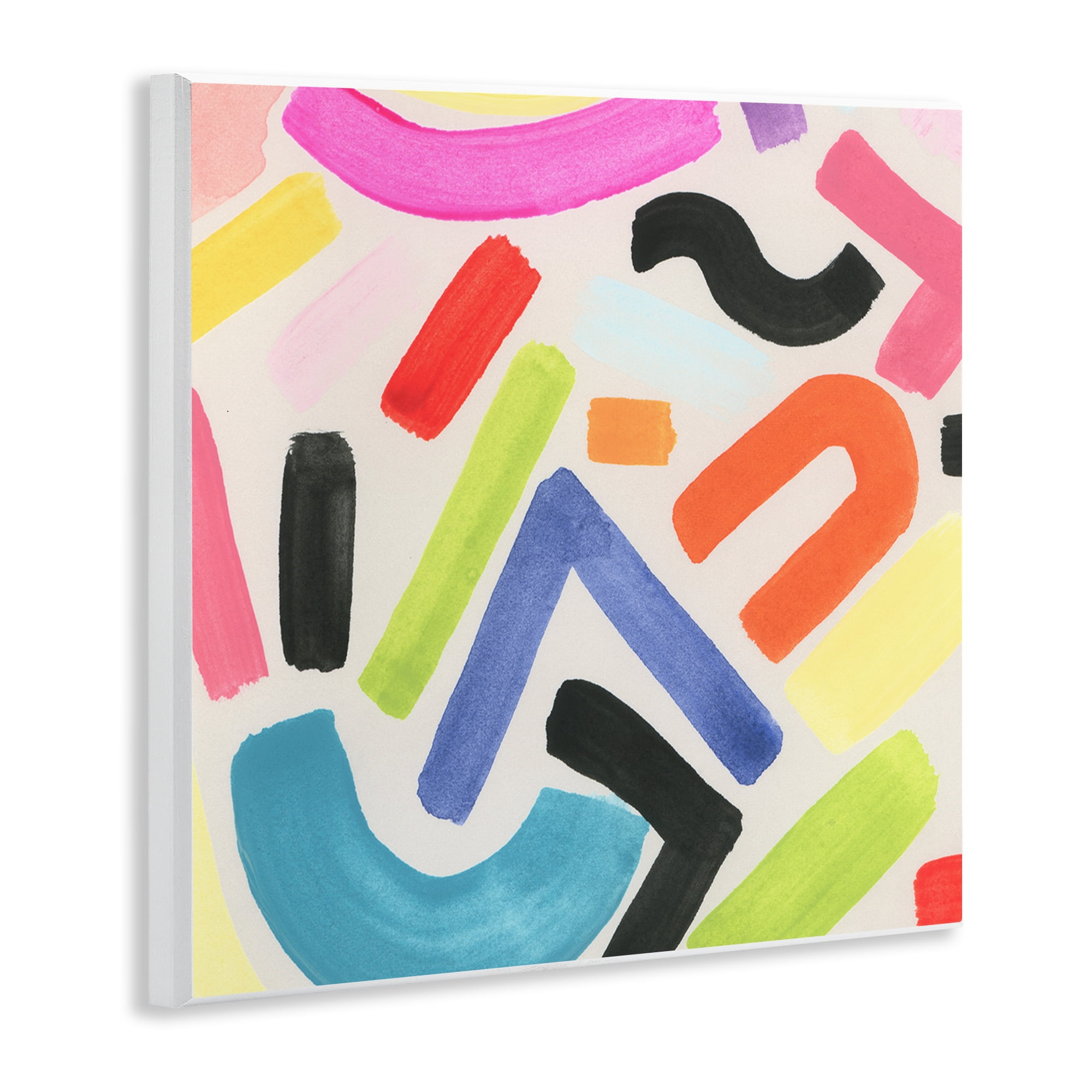 Stupell Industries Modern Squiggle Shapes Abstract Painting Unframed Art Print Wall Art, 12 x 12