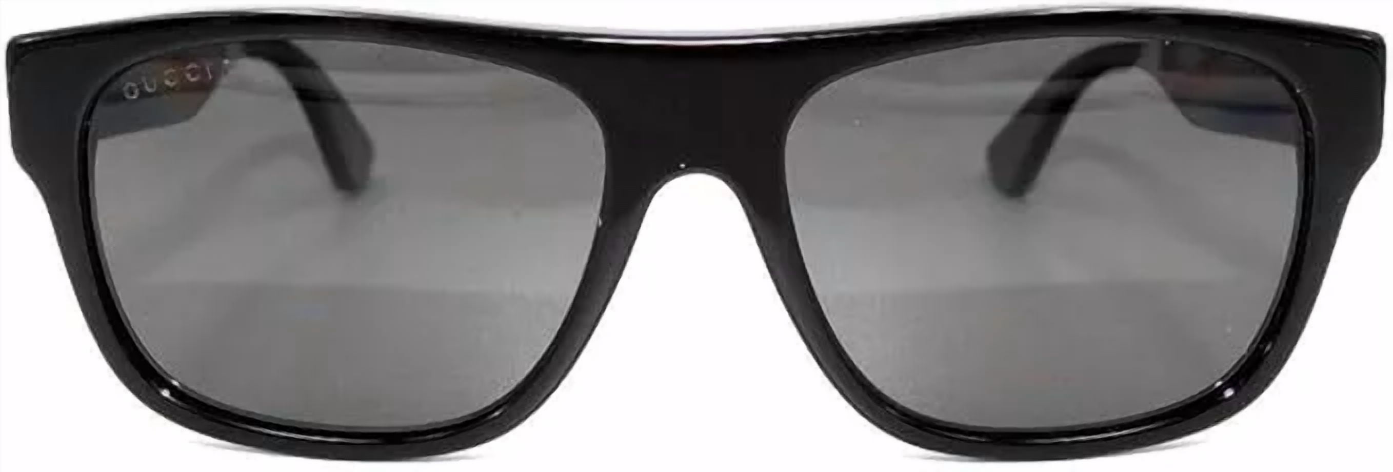 Gucci Polarized Grey Rectangular Men's Sunglasses GG0341S 002