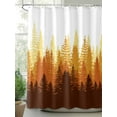 thumbnail image 2 of Shower Curtain Forest Tree Shower Curtains for Bathroom, Waterproof Polyester Shower Curtain Set with Hooks, Small Stall Size 36" x 72" Misty Forest Tree Silhouette Nature, 2 of 6