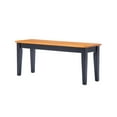 thumbnail image 2 of Boraam Shaker Dining Height Backless Wood Dining Room Bench - Black/Oak Finish, 2 of 7