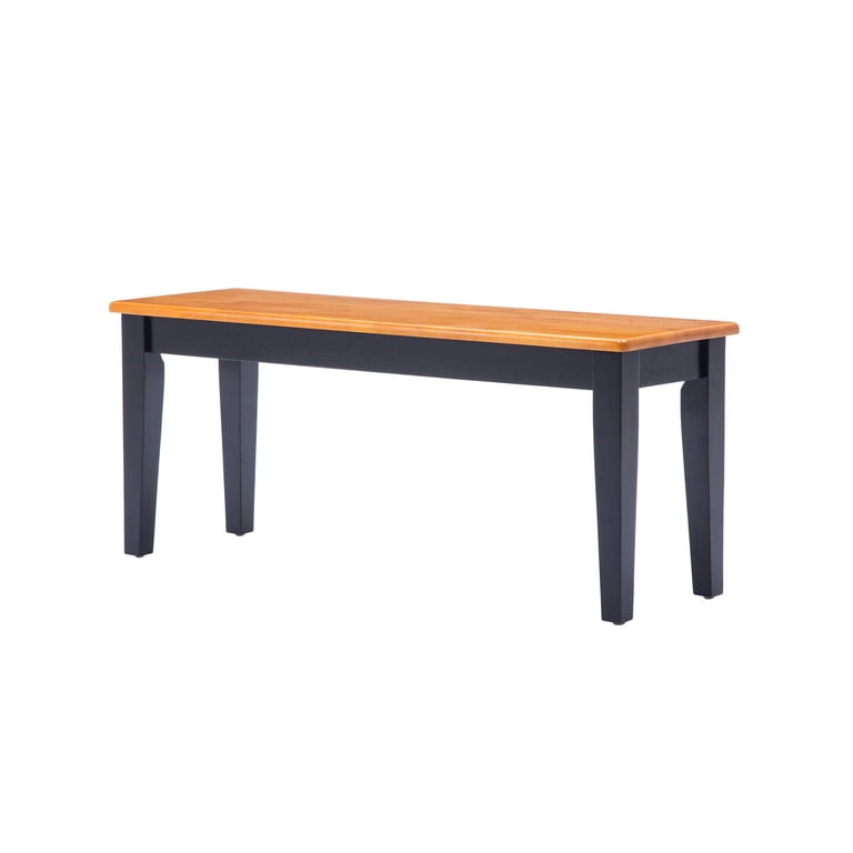 Boraam Shaker Dining Bench, Black & Oak photo 2