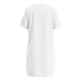 thumbnail image 4 of hotojiny Spring Dresses for Women Loose Fit Casual Pleated Mini Dresses Soft Short Sleeve Crewneck Sundresses for Beach Travel, 4 of 7