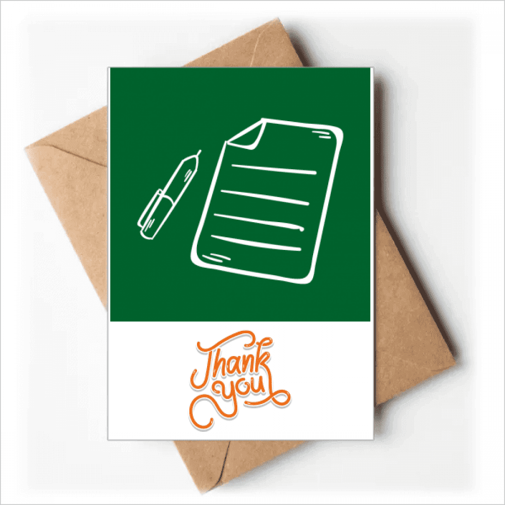 Knowledge Classroom Paper Pen Writing Thank You Cards Envelopes Blank