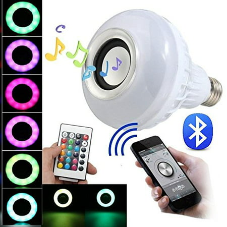 BFF Products Bluetooth Speaker Light Bulb Smart LED RGB Color Changing +