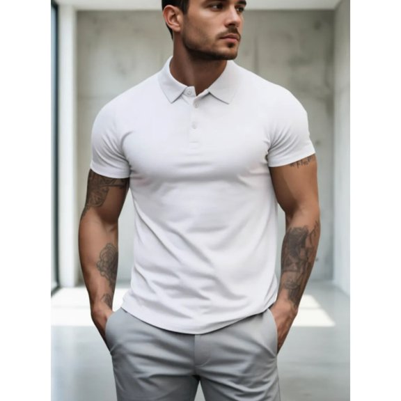 Men's Performance Golf Polo Shirt Moisture Wicking Quick Dry Short Sleeve Polo Shirts for Men Casual Activewear