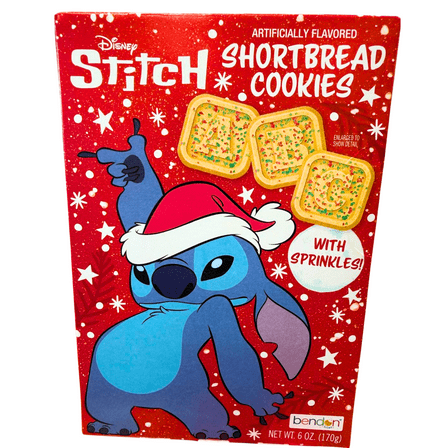 Disney Stitch Shortbread Cookies with Colorful Sprinkles, 6 oz Box