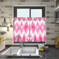 thumbnail image 4 of Yayeee Kitchen Curtains Light Filtering 27"x24" Rod Pocket Short Cafe Window Panel, Heart Geometric, 4 of 7