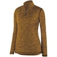 thumbnail image 1 of ASI 2957.025.L Ladies Intensify Black Heather 1 by 4 Zip Pullover, Gold - Large, 1 of 1