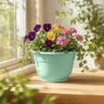 thumbnail image 2 of Plant Pots for Indoor Outdoor, Lightweight Simple Style Plastic Floor Planters with Drainage Holes, for Home, Patio & Garden Green, 2 of 6