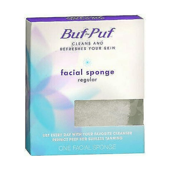Buf-Puf Regular Facial Sponge Cleans & Refreshes Skin, 1 ct, 2 Pack