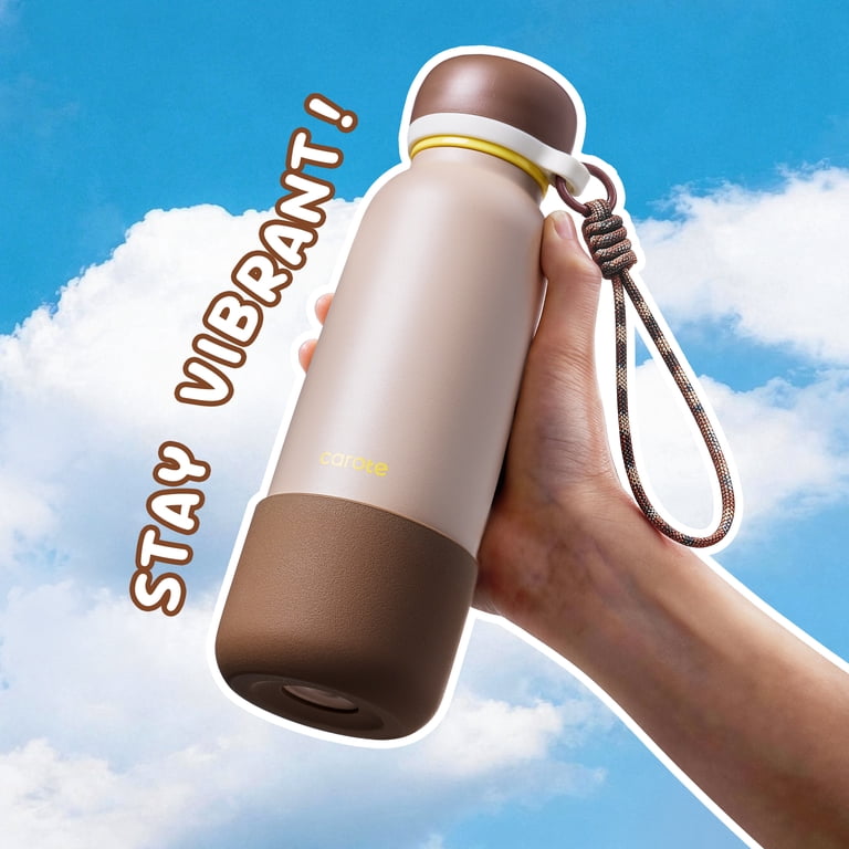 Carote 18oz Insulated Stainless Steel Water Bottle, Brown photo 4