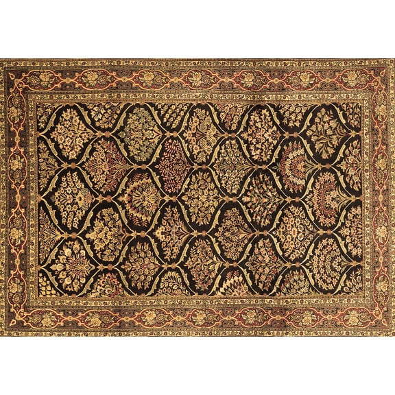 Ahgly Company Indoor Rectangle Persian Brown Traditional Area Rugs, 5' x 7'