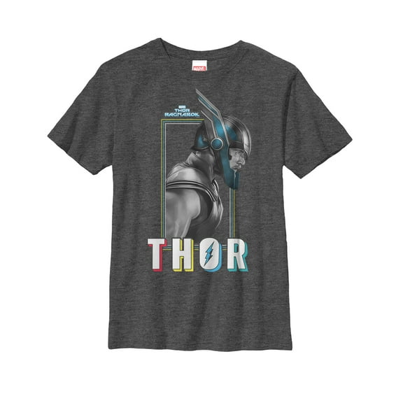 Boy's Marvel Thor: Ragnarok Profile Graphic Tee Charcoal Heather Small