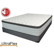 Ultraflex LUSH- 12" Orthopedic Eurotop Pocket Coil Premium Foam Encased, Eco-friendly Hybrid Mattress (Made in Canada)- Queen Size with Waterproof Mattress Protector