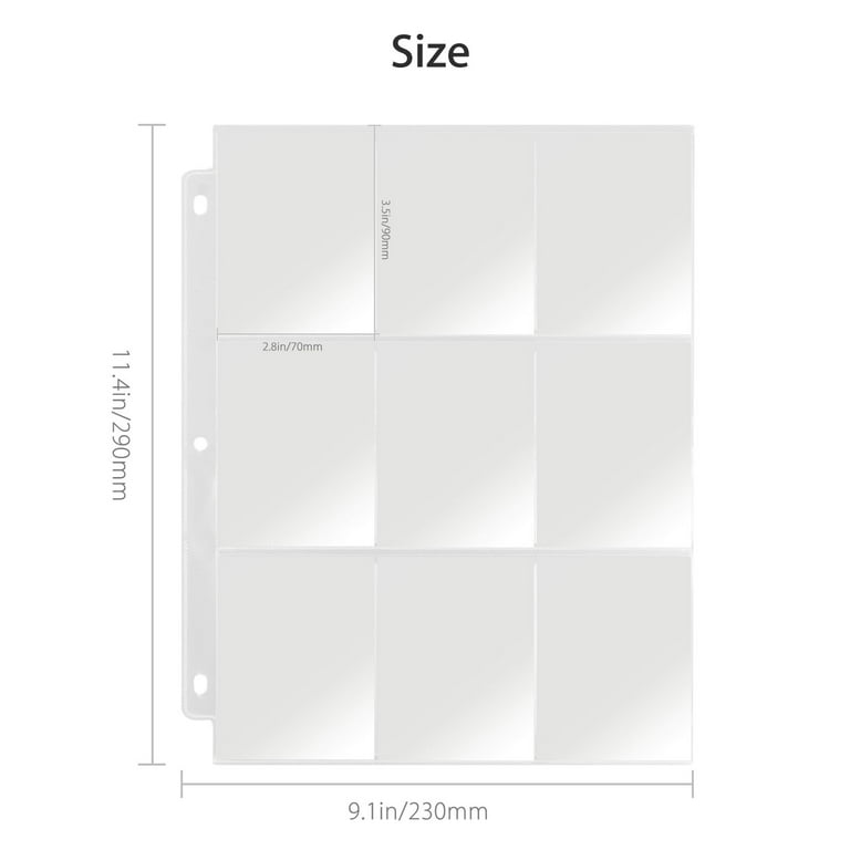 Card Sleeves Collector Binder Sheets Holder Cards Protectors for Yugioh  Pokemon - Walmart.com