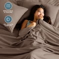 thumbnail image 3 of Bare Home Luxury Bed Sheet Set - Premium 1800 Collection - 4 Piece - Twin-XL, Taupe, 3 of 9