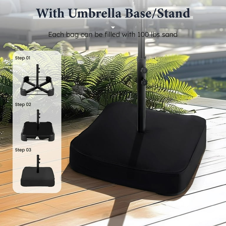 five foot patio umbrella with base Giantex 5 ft Square Umbrella, Outdoor Table w/ 4 Sturdy Ribs, Solid Steel Pole, Quick-Release Push Button, Weatherproof Canopy, Ideal for Poolside, Market, Backyard : Patio, Lawn & Garden grade frame ensures stability in wind and weather Waterproof CABANA 9 Ft Patio Umbrella