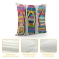 thumbnail image 4 of PRATYUS Beach Summer Holiday Theme Pillow Covers Sandbeach Colorful Flip Flops Decorative Throw Pillow Case Cushion CoverHome Sofa Decor Pillow Protectors 24x24in, 4 of 5