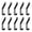 Flat Hooks Black P-10, variant on Coat Hooks Wall Mounted 10 Pack Flat Hooks Black P-10 Heavy Duty Rust Free