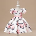 thumbnail image 2 of Bearichfupo Party Dress Kids Children Girls Long Sleeve Princess Dress Flower Prints Bowknot, Sizes 12-13 Years, 2 of 6