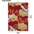 thumbnail image 3 of GZHJMY Japanese Crane Bird Cherry Blossom Flower Acrylic Clipboard Letter Size 9" x 12.5" Decorative Clipboard with Low Profile Silver Metal Clip for Office School Student Whiteboard Clipboards, 3 of 7