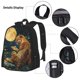 thumbnail image 3 of Disketp Leopard Reading Tarot Cards Mochila Estampada de Gran Capacidad con Lonchera y Estuche, Set de 3 Piezas para Estudiantes, 3 of 7