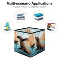 thumbnail image 2 of Sea Lion Foldable Storage Box with Handle, 10.8"x10.5"x10.6", Large Capacity - Storage Bin and Containers, 2 of 6