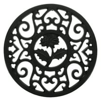 ACDANC Cast Iron Trivets for Hot Dishes Pot Holders Table Fan Stave Black