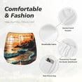 thumbnail image 4 of Balery Serene Ocean Sunset Pattern Women's Running Shorts with Liner 2 Pockets Elastic Workout Athletic Gym Yoga Shorts-X-Large, 4 of 7