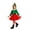 B-Green6, variant on JAJAHO Kids Girls Christmas Elf Dress Up 5 Piece Set Xmas Holiday Elf Dress Outfit For 3-14Y