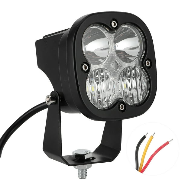 Luz de trabajo LED de 3,1 pulgadas 40W RGB 6000K con soporte ajustable universal para coche motocicleta Jadeshay A