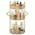 thumbnail image 1 of Kisportee Organizador de Maquillaje para Tocador, Organizador de Perfumes de 3 Niveles con Rotación de 360° para Almacenamiento de Maquillaje y Encimera de Baño, Soporte Giratorio Transparente para, 1 of 10