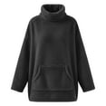 thumbnail image 5 of Breezora Women's Plus Size Winter Sweater Coat Thick Warm Loose Fit Outerwear for Cold Weather Casual Use L Size Black, 5 of 5