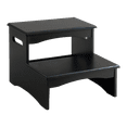 thumbnail image 2 of Pilaster Designs - Black Finish Wood Bedroom Step Stool, 2 of 4