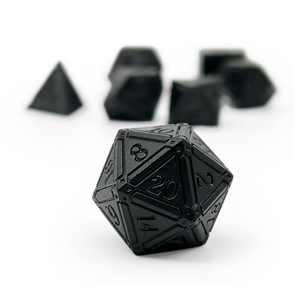 DnD Dice | Ironworks - Animate Dead 7 Piece RPG set Alloy Dice | Norse Foundry