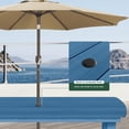 thumbnail image 4 of Ciokea 7-Piece Outdoor Dining Set with Table and 6 Chairs HDPE Patio Set Umbrella Hole Garden Backyard Poolside Navy, 4 of 7