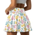 thumbnail image 2 of SEANATIVE Womens Tennis Skirt Pleated Athletic Skirts with Pockets High Waist Golf Pickleball Skort Sports Tummy Control Workout Mini Skirts, XL, Easter Egg Chick Pattern White, 2 of 7