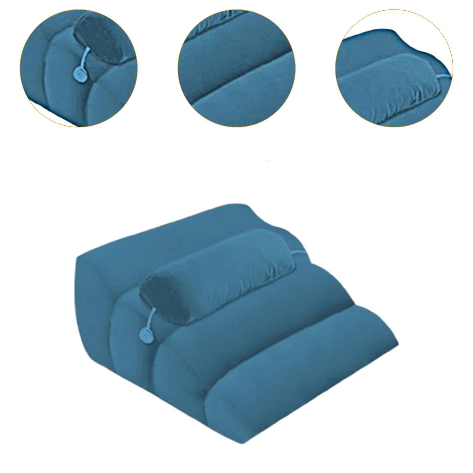 Esquirla Face Down Pillow, Sleeping Pillow, Soft Leg Support Bed Wedge Prone Pillow, Wedge Pillow for Watching Movies Relaxing Reading Blue
