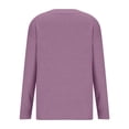 thumbnail image 3 of Mgmyaa Women's V-Neck Pullover Sweater Solid Color Long Sleeve Casual Knit Tops for Fall Winter Daily Wear Comfortable Stretchy Blouse Clothing, 3 of 5