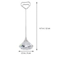 thumbnail image 2 of 3PCS Heart Iron Wire Note Photo Memo Holder Crystal Diamond Base Place Paper Holders Clips for Home Decor Party (Clear), 2 of 8