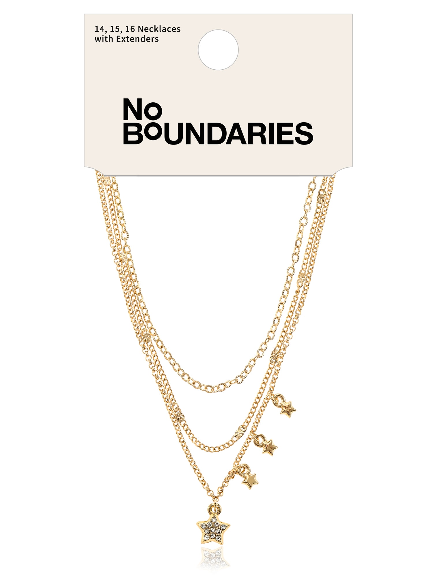 No Boundaries Layered Necklace Set, Gold Tone, 3-Piece