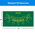 thumbnail image 3 of GSE Games & Sports Expert 36"x72" Casino Blackjack Layout Felt. Professional Las Vegas Style Black Jack Mat for Casino Game Night, 3 of 6