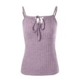 thumbnail image 5 of Camisole For Womens Adjustable Shoulder Straps Tank Tops Workout Cropped Ribbed Summer Camisole Sleeveless Tops Trendy Queen Purple XXL, 5 of 7
