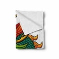thumbnail image 2 of Dragon Soft Flannel Fleece Throw Blanket, Monster Head Portrait Traditional Danger Retro Animal Cartoon, Cozy Plush for Indoor and Outdoor Use, 50" x 60", Fern Green Orange Red, by Ambesonne, 2 of 6