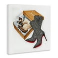 thumbnail image 4 of Stupell Industries Stylish Shoebox Cat Animals Painting Wrapped Canvas Art Print Wall Art, 17 x 17, 4 of 8