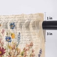 thumbnail image 5 of Spring Floral Valance Curtains for Kitchen/Living Room/Bathroom/Bedroom Window, Rod Pocket Small Topper Half Short Window Curtains Voile Sheer Scarf, Vintage Summer Botanical Flowers 60"x18", 5 of 8