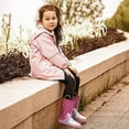 thumbnail image 5 of Kushyshoo Kids Rain Boots Heart Unicorn Print Girls Rubber Boots with Handles 2M, 5 of 8