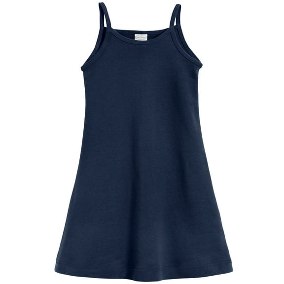 Made in USA Girls Soft Cotton Camisole Dress | Navy
