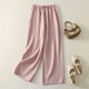 thumbnail image 2 of Pantalones largos de verano informales para mujer, ligeros, fáciles de cuidar y con un corte holgado, ideales para salir., 2 of 7